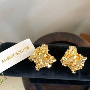 NWT Amber Sceats Gold 24k plated Earrings